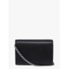 Leather shoulder bag with iconic tiger heads buckle