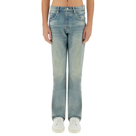 "COATED FLARE" JEANS