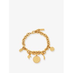 Brass bracelet with charms