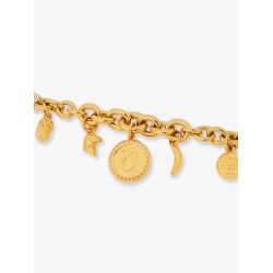 Brass bracelet with charms