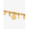 Brass bracelet with charms