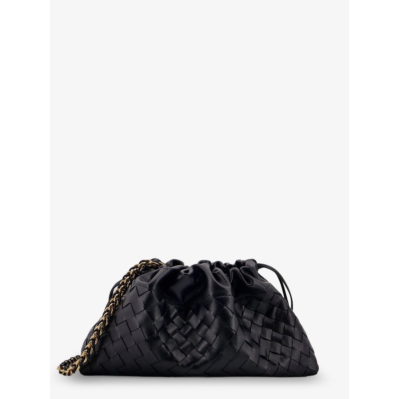 Leather Dustbag clutch with Intrecciato motif