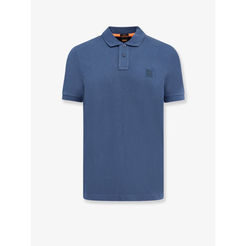 Stretch cotton polo shirt