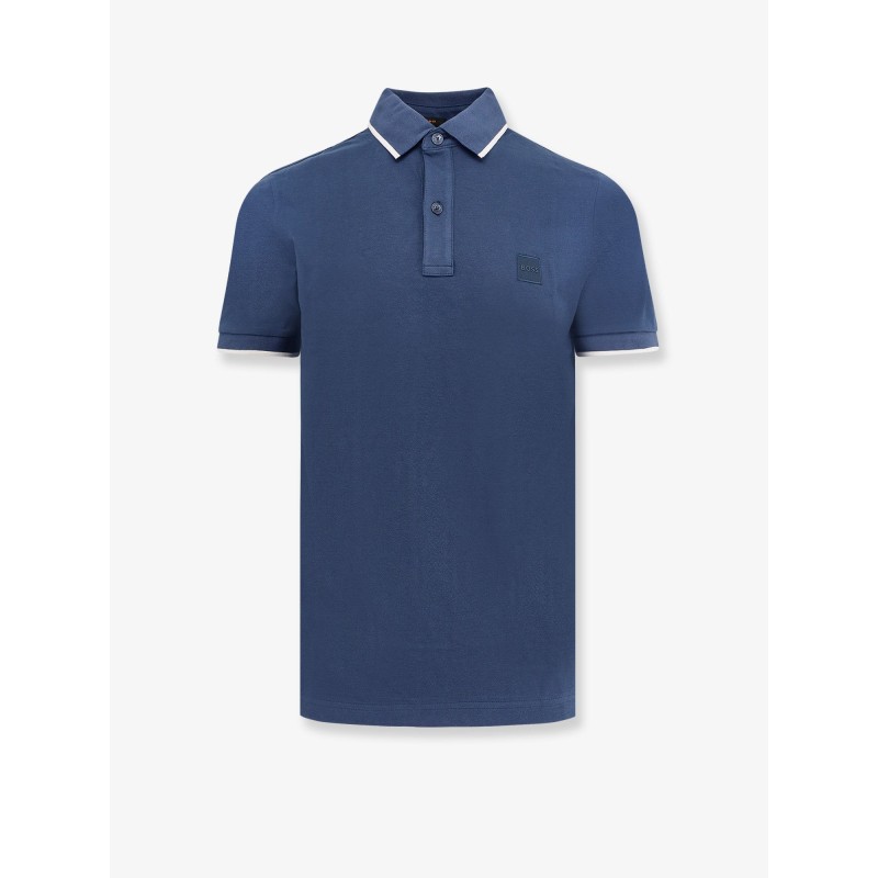 Stretch cotton polo shirt