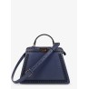 Peekaboo ISeeU Small leather shoulder bag with laser-cut Coral Bandana motif