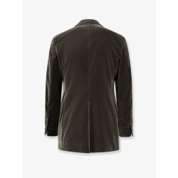 Single-breasted velvet blazer