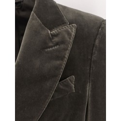 Single-breasted velvet blazer