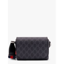 GG supreme fabric and leather shoulder bag