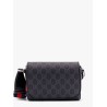 GG supreme fabric and leather shoulder bag