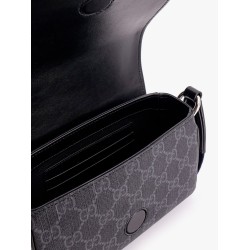 GG supreme fabric and leather shoulder bag