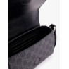 GG supreme fabric and leather shoulder bag
