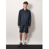 Denim bermuda shorts with all-over FF logo