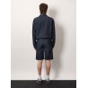 Denim bermuda shorts with all-over FF logo