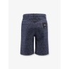 Denim bermuda shorts with all-over FF logo