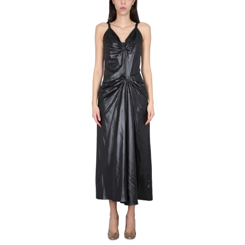 MOIRÉ POLYESTER DRESS