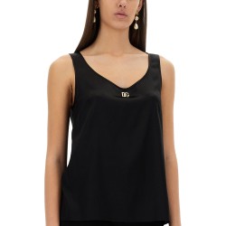 SATIN CAMISOLE TOP WITH LOGO