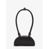 Leather shoulder bag with charms