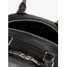 Leather shoulder bag with charms