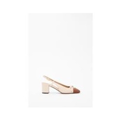 Valet Du Roi leather slingback décolleté