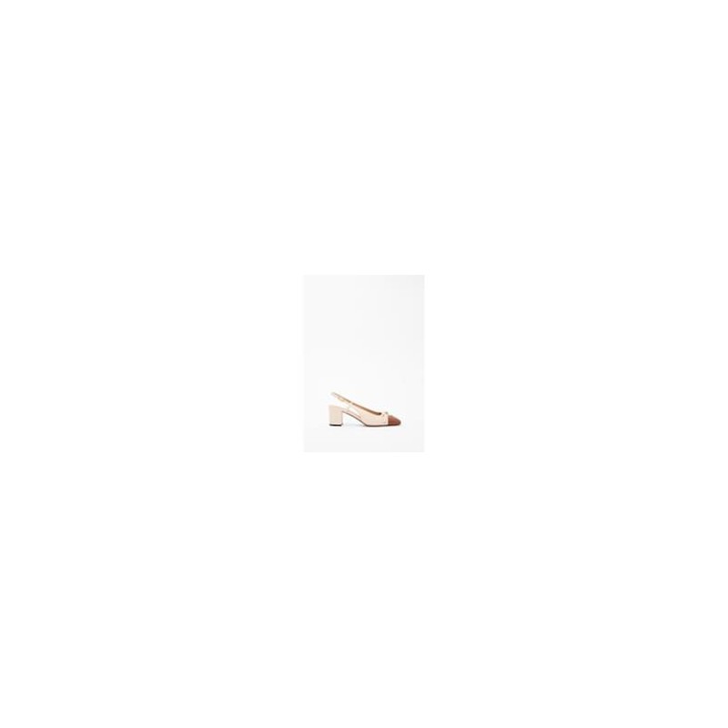 Valet Du Roi leather slingback décolleté