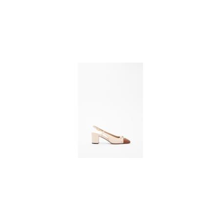 Valet Du Roi leather slingback décolleté