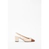 Valet Du Roi leather slingback décolleté