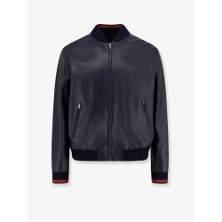 Leather Jacket witth Web details