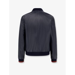 Leather Jacket witth Web details