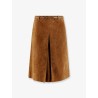 Suede skirt with Horsebit detail