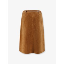 Suede skirt with Horsebit detail