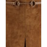 Suede skirt with Horsebit detail