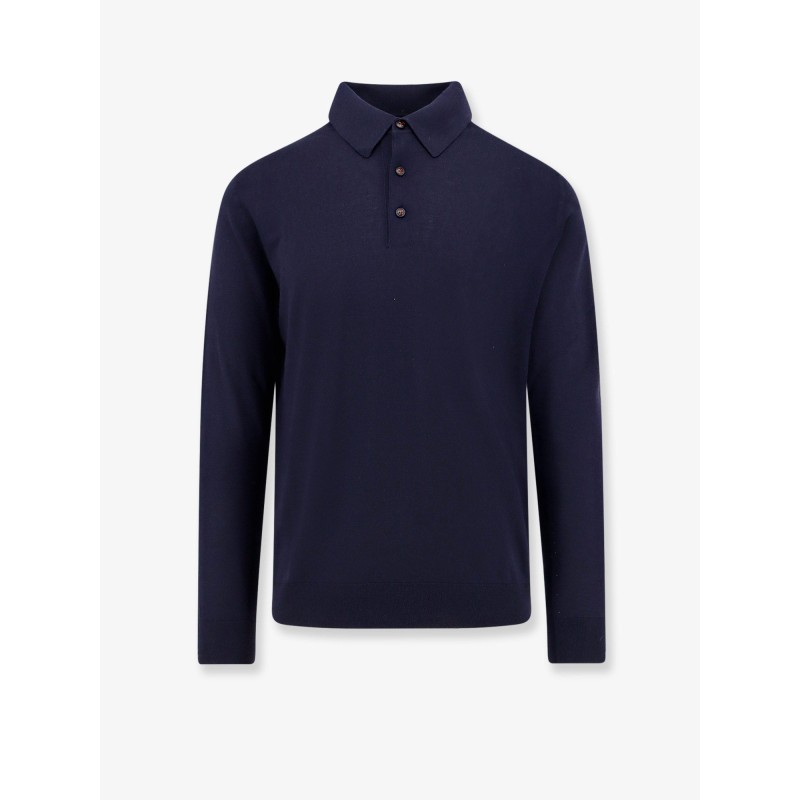 Wool polo shirt