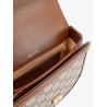 Gg supreme fabric and leather handbag with iconic horsebit