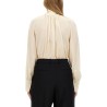 SILK SHIRT WITH LAVALLIÉRE COLLAR