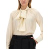 SILK SHIRT WITH LAVALLIÉRE COLLAR