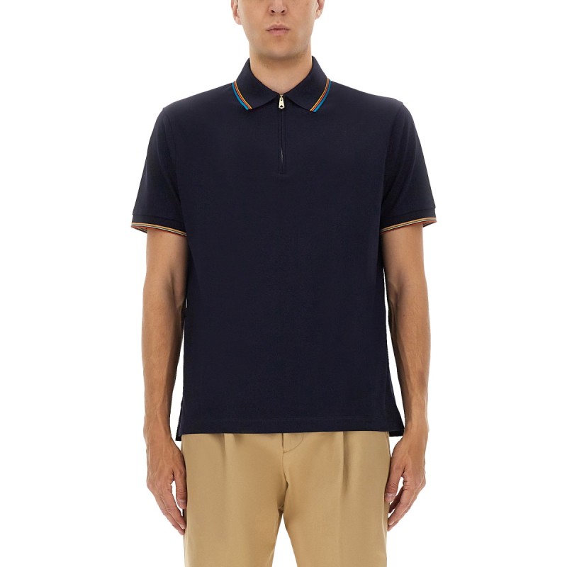 COTTON POLO SHIRT WITH ZIPPER