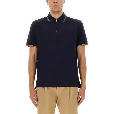 COTTON POLO SHIRT WITH ZIPPER