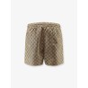 Nylon swim trunks with all-over GG logo