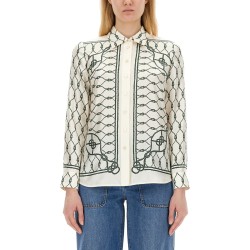 PRINTED SILK TWILL SHIRT