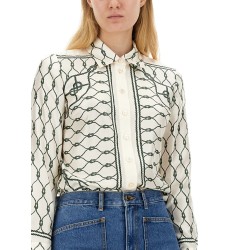 PRINTED SILK TWILL SHIRT