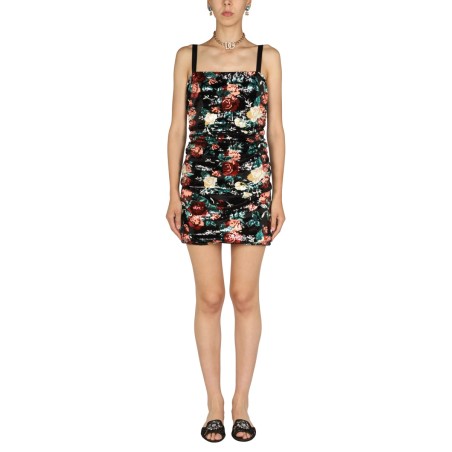 ROSE EMBROIDERY SHORT DRESS