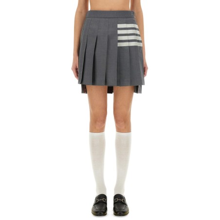 "4-BAR" MINI PLEATED SKIRT