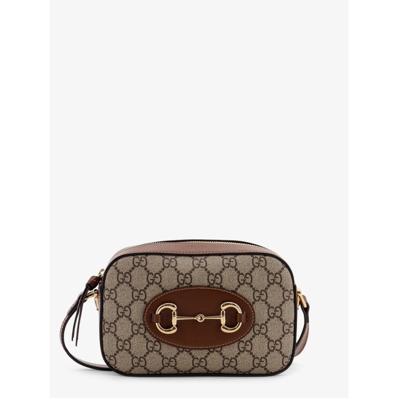 1955 Horsebit GG Supreme Fabric and leather shoulder bag