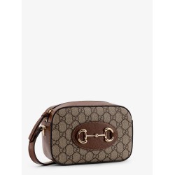 1955 Horsebit GG Supreme Fabric and leather shoulder bag