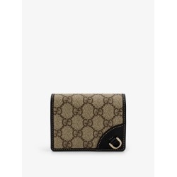 GG Supreme Fabric and leather wallet