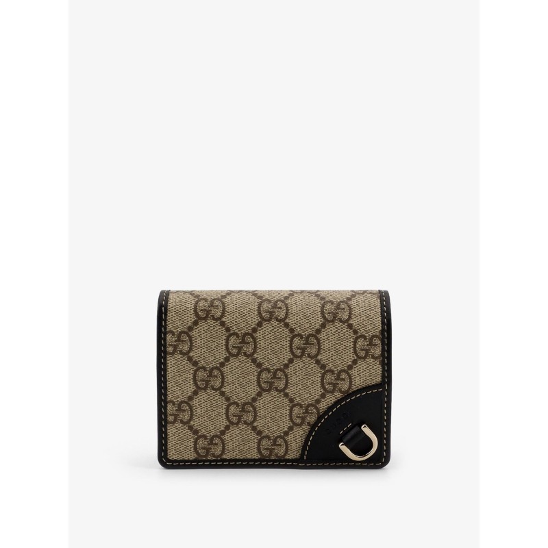 GG Supreme Fabric and leather wallet