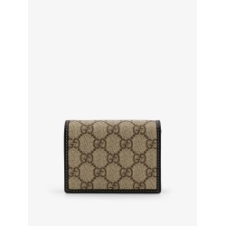 GG Supreme Fabric and leather wallet