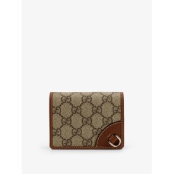 GG Supreme Fabric and leather wallet