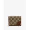 GG Supreme Fabric and leather wallet