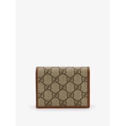 GG Supreme Fabric and leather wallet